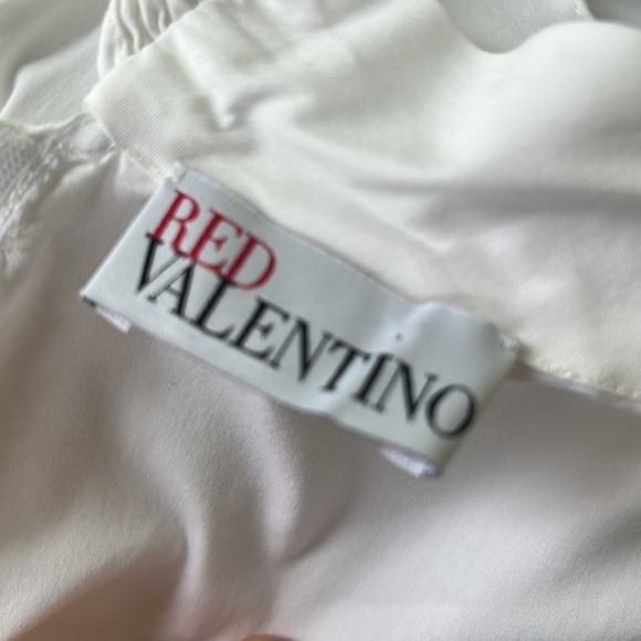 RED VALENTINO WHITE POPLIN DRESS WITH BOW BACK DETAIL SIZE 38 - Picture 4 of 5